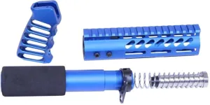 Guntec USA Parts & Accessories 60 Guntec USA AR-15 Pistol Furniture Set Anodized Blue