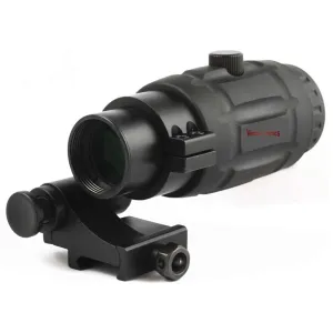 Crystal Clear | 3x Red Dot Magnifier w/ Flip Side Quick Release Mount (SCMF-10)