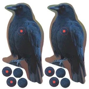 Birchwood Casey Parts & Accessories 28 Birchwood Casey 34787 Shoot-N-C Reactive Target Self-Adhesive Paper Black 8 in Crow Includes Pasters 12 PK