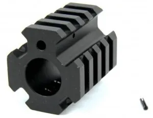 Tacfire AR15/.750 Low Pro Quad Rail Barrel Mount/Gas Block/Alum. Matte Finish Black