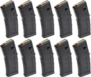 Magpul Industries PMAG GEN M3 AR-15/M16/M4 Rifle Magazine .223 Rem/5.56x45mm NATO 30 Round Black 10 Pack Polymer MAG557-BLK-30RD