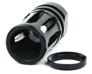 Tacfire .308 5/8inX24 Thread Bird Cage Muzzle Brake w/Crush Washer/Stainless Steel Black
