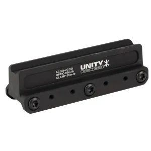 Unity Tactical Parts & Accessories 6 Unity Tactical FAST FST-COGB, Red Dot Mount, 2.05 in Optical Height, Compatible with ACOG/VCOG Footprints, Anodized Finish