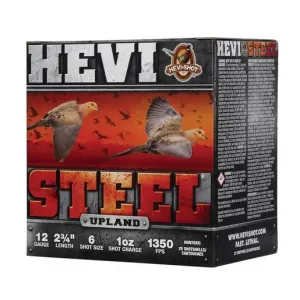 HEVI-Shot Ammunition 4 Hevi-Shot Steel Upland 12 Gauge 2-3/4in #6 1oz Upland Shotshells - 25 Rounds #6