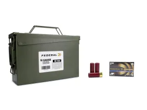 Federal Tactical 12 Gauge 2.75 9 Pellet FLITECONTROL 00 Buck Shot 50 Rounds in Heavy Duty Ammo Can