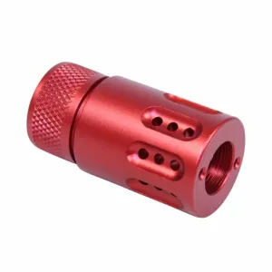 Guntec USA AR .308 Mini Slip Over Barrel Shroud w/Multi Port Muzzle Brake Red