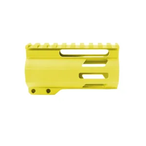 Tiger Rock AR-15 4in M-Lok Super Slim Free Float Handguard w/2in & 3in M-Lok Rail Sections Cerakote Plain Lemon Small