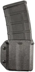 DeSantis Quantico Ar Mag Pouch IWB Leather Holster. Fits Standard .223/5.56 Ar-15 MagsMagpul Pmags For Ar15 M4 And M16Rifles Ambidextrous Hand Black