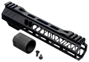 TRYBE Defense AR-15 M-LOK 9in Extra Lightweight Handguard w/ Cut Away Rail Black 9 Inch
