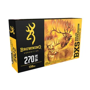 Browning BXS 130 gr Terminal Tip .270 Win Ammo, 20/box - B192402701