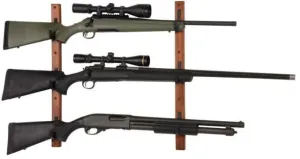 Allen 3-Firearms Gun Collector Hardwood Gun Rack 3 Rifle/Shotgun Brown/Black Wood/Steel