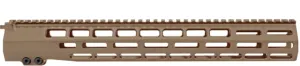 Grey Ghost Precision Parts & Accessories 34 Grey Ghost Precision AR-10 M-LOK Handguard 15 in FDE Cerakote
